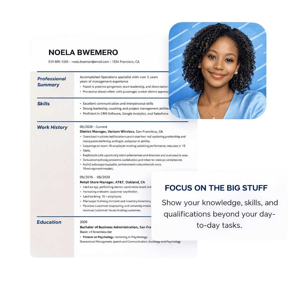 Professional CV Example - Create your own CV