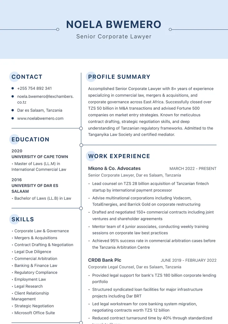 Kiboko CV design